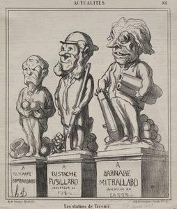 Faktaskylt 98: Framtidens statyer, 1868. av Honoré Daumier