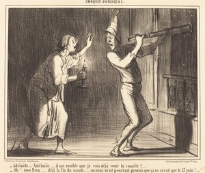 Adelaide...Adelaide...det verkar för mig att jag redan kan se kometen komma!!... av Honoré Daumier