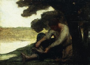 Efter simningen; Apres le Bain, ca 1846 av Honoré Daumier