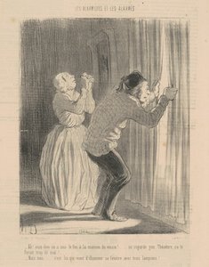 Ah! Herregud vi satte eld på grannens hus... av Honoré Daumier
