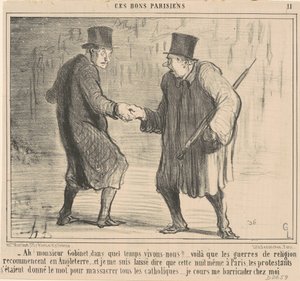 Ah! Monsieur Gobinet, vid vilken tid... av Honoré Daumier