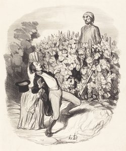 Ah! Saperlotte, jag tror vi är i kläm! av Honoré Daumier
