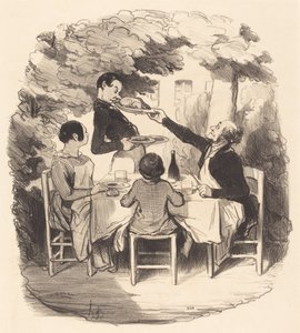 Ah! det är fräscht... men inte du, pojke... av Honoré Daumier