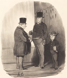 Ah! du är bra på latinska verser, unge man... av Honoré Daumier