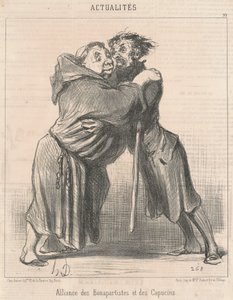 Allians av bonapartister och kapuciner av Honoré Daumier