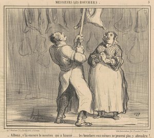 Kom igen, där är fåren igen som har rest sig av Honoré Daumier