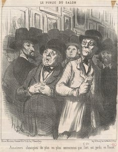 Övertygade klassiska entusiaster av Honoré Daumier