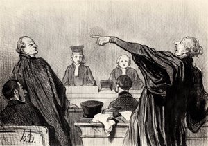En förespråkare som uppenbarligen är helt övertygad..., 1845. av Honoré Daumier
