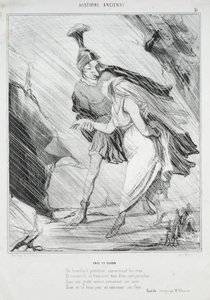 Ancient History (platta 15): Aeneas och Dido av Honoré Daumier
