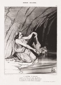 Forntida historia: Pl. 22, Akilles dop av Honoré Daumier