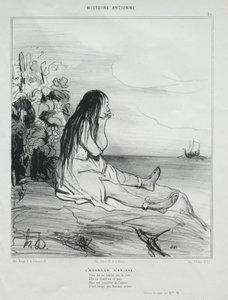 Ancient History, skylt 24: The Abandonment of Ariadne, 4 september 1842. av Honoré Daumier