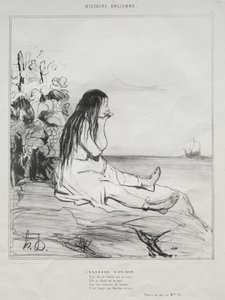 Ancient History, skylt 24: The Abandonment of Ariadne, 4 september 1842. av Honoré Daumier