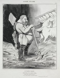 Ancient History, plåt 26: The Stable of Augeas av Honoré Daumier