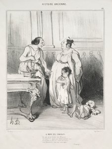 Ancient History, skylt 46: The Mother of the Gracchi, 1842. av Honoré Daumier