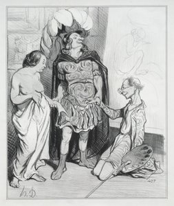 Apelles och Campaste av Honoré Daumier