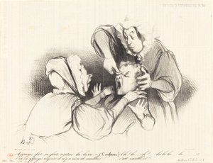 Tryck hårt, det får bulan att gå in... av Honoré Daumier