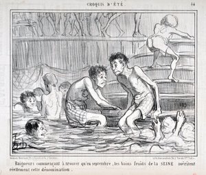 Konstverk av Honore Daumier (1808-1879) Charivari härstammar från 1858: Serie CRUQUIS D