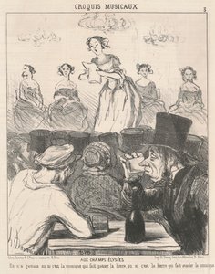 Till Champs Elysees av Honoré Daumier