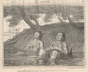 Att ha ... hittat ett sätt att fördriva sommaren behagligt av Honoré Daumier