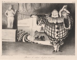 Sänk gardinen, farsen är över av Honoré Daumier