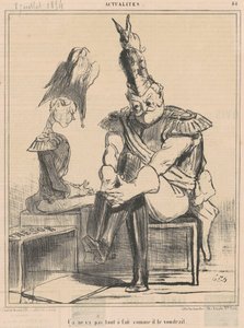 Det går inte... som han skulle vilja av Honoré Daumier