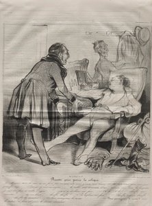 Caricaturana, skylt 72: Recept för att bota kolik, 14 januari 1838. av Honoré Daumier