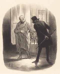 Detta boende är lite dyrt, för Place Royale... av Honoré Daumier