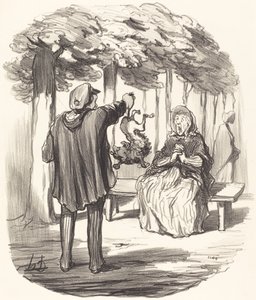 Är du där? av Honoré Daumier