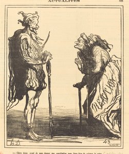 Kära dam, innan du ger oss... av Honoré Daumier