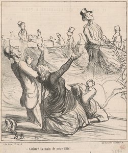 Bock! Vår dotters hand! av Honoré Daumier