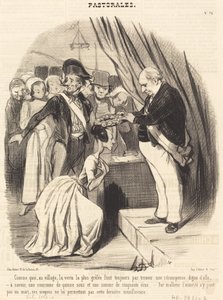 Som vilken, i byn, den mest pockade dygden... av Honoré Daumier