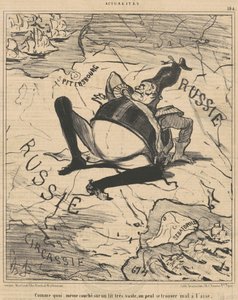 Som vad... på en väldigt stor säng,,, av Honoré Daumier