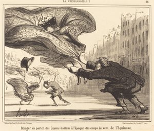 Risk för att bära ballongunderklänningar... av Honoré Daumier