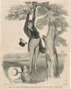 Risk för att skaka för kraftigt... Ett plommonträd av Honoré Daumier