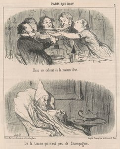 I ett skåp av det gyllene huset av Honoré Daumier
