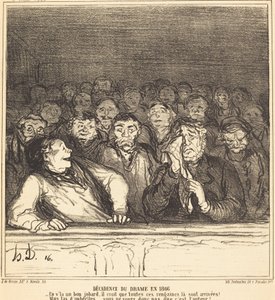 Dramats nedgång 1866 av Honoré Daumier