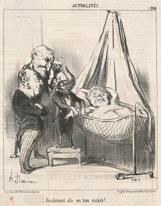 Hon är definitivt sjuk! av Honoré Daumier