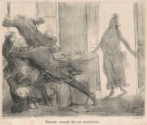 Sista råd av ex-ministrar av Honoré Daumier