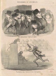 Två fenomen, gratis show... av Honoré Daumier