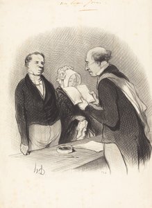 Framför borgmästaren av Honoré Daumier