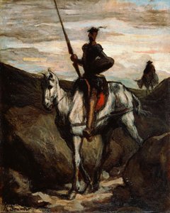 Don Quijote i bergen av Honoré Daumier