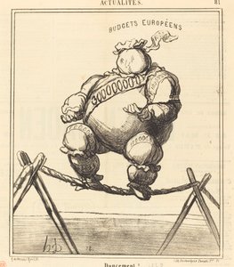 Försiktigt! av Honoré Daumier