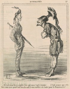 Väl! Min modiga engelska... av Honoré Daumier