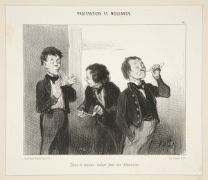 Sjätteklassare som vill leka retoriker; #15 av professorer och senap av Honoré Daumier