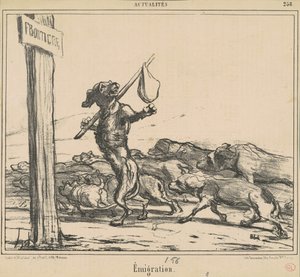 Emigration av Honoré Daumier