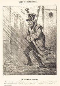 Parisiska känslor: ett offer för fraktioner av Honoré Daumier