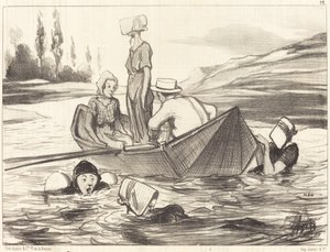I fullt vatten av Honoré Daumier