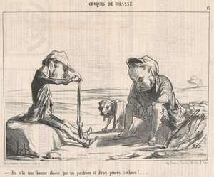 Här är en bra jakt! ... av Honoré Daumier