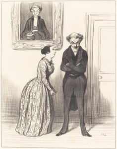 Och att tänka att här är tre... varnade för att jag inte kunde få dem dömda!... av Honoré Daumier