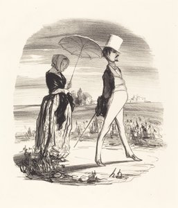 Och vi kallar det att gå ner för livets flod... av Honoré Daumier